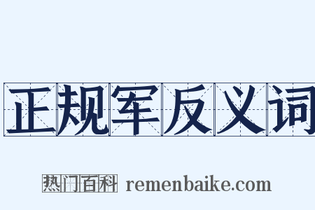正规军反义词是什么意思的图片